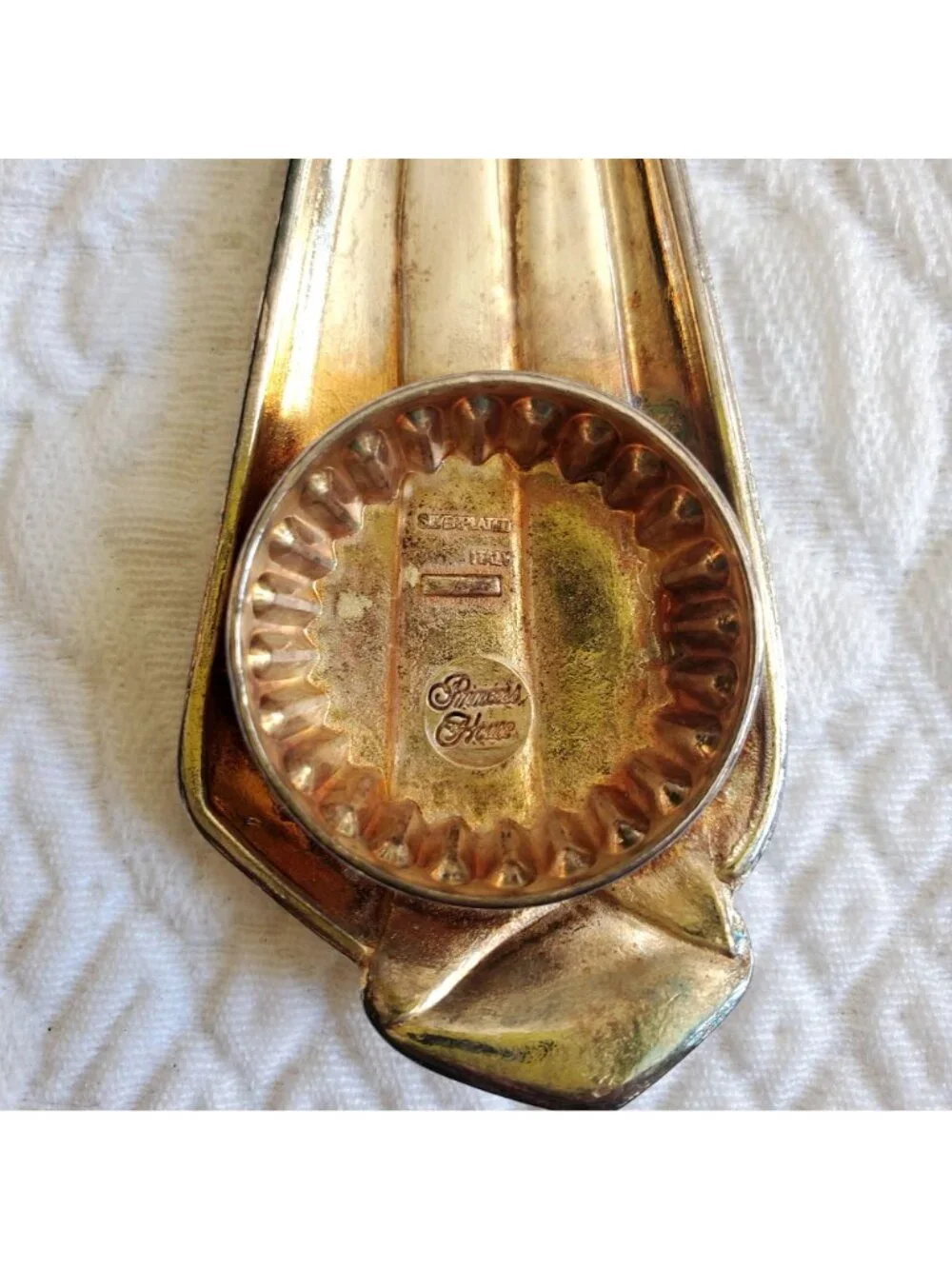 Vtg Italy Bottle Cap Opener Silver Plated Men's Tie Figural 6.5